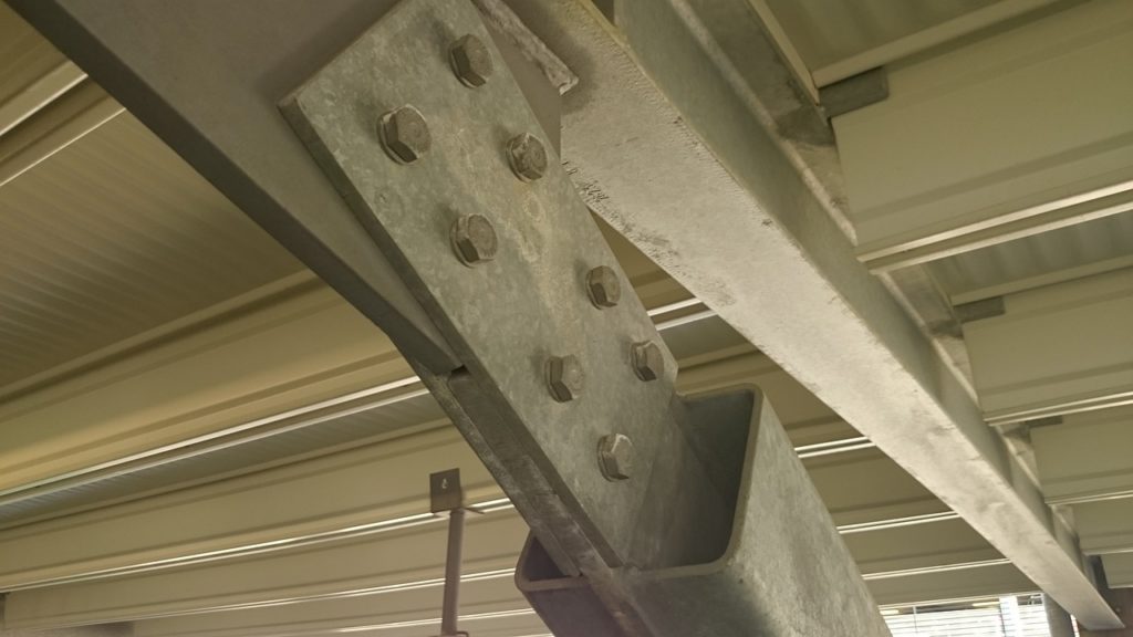 construction, ceiling, steel beams