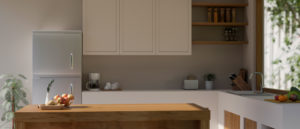 Wood kitchen island